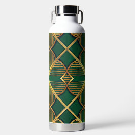 GREEN & GOLD IRISH ART DECO PATTERNS TRINKFLASCHE