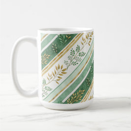GREEN & GOLD IRISH BRANCHES & VINES KAFFEETASSE