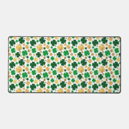 GREEN & GOLD IRISH CELTIC SHAMROCKS SCHREIBTISCHUNTERLAGE