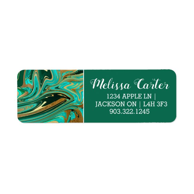 Green & Gold Liquid Marmor (Vorne)