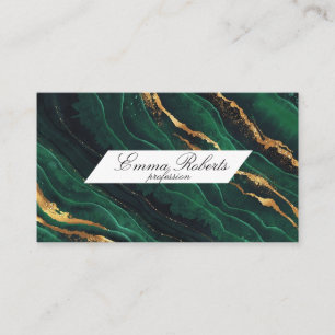 Green Gold Luxe Business Card Visitenkarte