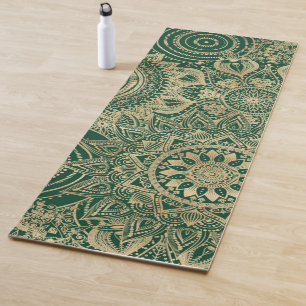Green Gold Mandala Collection Yogamatte