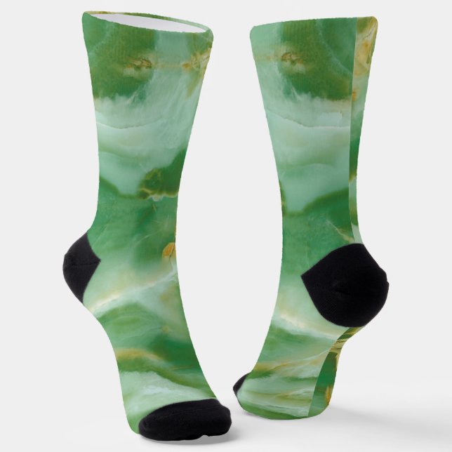 Green & Gold-Marmor Socken (Gewinkelt)