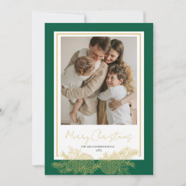 Green Gold Moderne Elegantes Foto Weihnachten