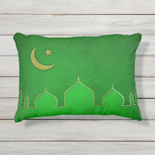 Green Gold Moschee Moschee Star Kissen Für Draußen