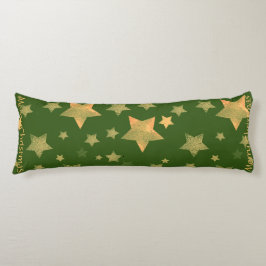Green Gold Muster Elegant Vintag Frohe Weihnachten Seitenschläferkissen