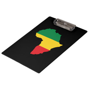 Green, Gold & Red Africa Flag Klemmbrett
