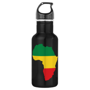 Green, Gold & Red Africa Flag Trinkflasche