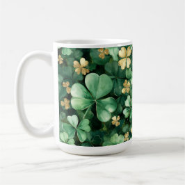 Green Gold Shamrocks St. Patrick's Day   Kaffeetasse