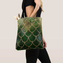 Green & Gold Shimmer Meerjungfische Scala Tasche