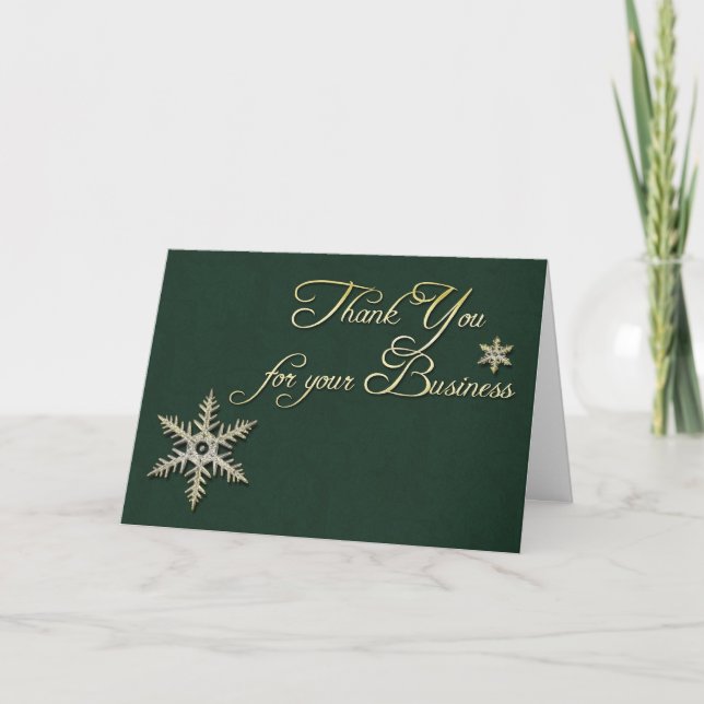 Green Gold Snowflake Danke (Vorderseite)