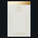 Green Gold Stripe Monogramm Circle Flyer<br><div class="desc">Elegant,  green,  gold stripe,  circle,  monogramm flyer.There is no shine or textur. Edit your product in min by entering your data. You can change the font,  color and position by personalizing more.</div>