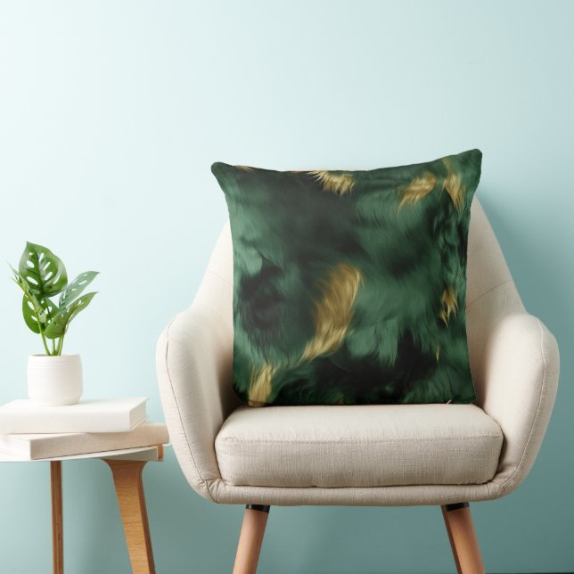 Green Gold Südwest Cowhide Kissen (Stuhl )