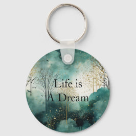 Green Gold Trees Schlüsselanhänger