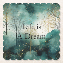 Green Gold Trees Untersetzer