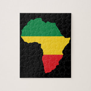 Green-, Gold- und Red-Africa-Flagge