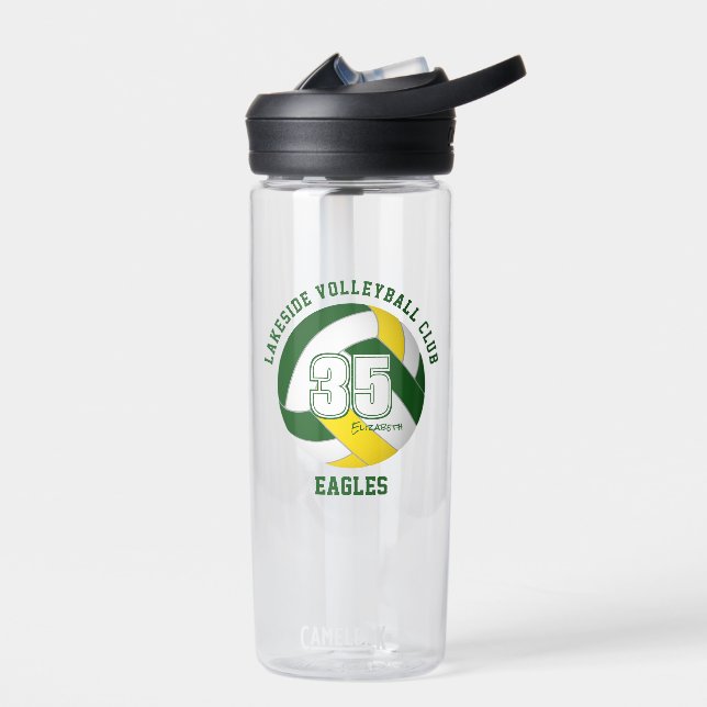 Green Gold Volleyball-Team färbt Kinder Namen Trinkflasche (Links)