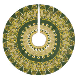 Green Gold Weihnachten Polyester Weihnachtsbaumdecke