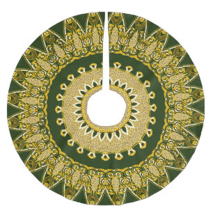 Green Gold Weihnachten Polyester Weihnachtsbaumdecke