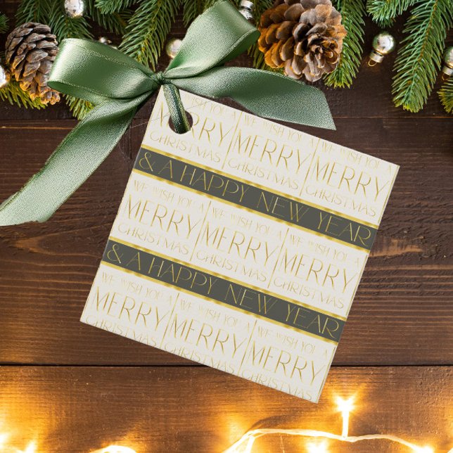 Green Gold Weihnachtsmuster#35 ID1009 Geschenkanhänger (Von Creator hochgeladen)