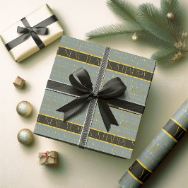 Green Gold Weihnachtsmuster#35b ID1009 Geschenkpapier