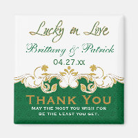 Green Gold White Scrolling Gastgeschenk Hochzeit M
