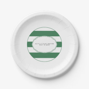 Green Golf Babydusche Pappteller