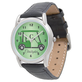 Green Golf Buggy Watch Armbanduhr