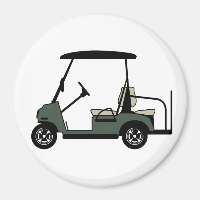 Green Golf Cart Magnet (Vorne)