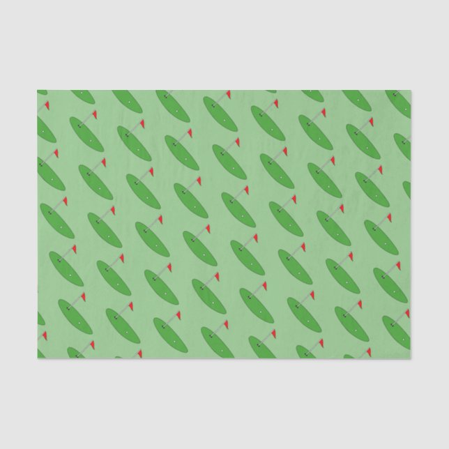 Green golf Thema Geburtstagsgeschenkpapier  Seidenpapier (Vorderseite)