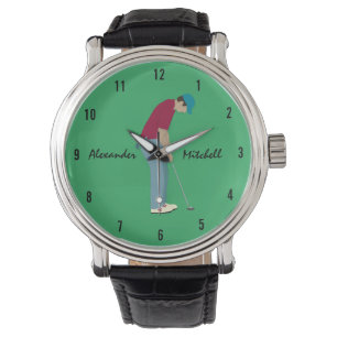Green Golf Themed Armbanduhr