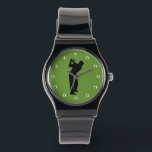 Green Golfer mit Golf Ball Zahlen Armbanduhr<br><div class="desc">Funny green golfuhr für den besten Golfer in deinem Leben. #1 Golfer trifft einen Ball auf grünem Hintergrund mit Kugeln als Uhrennummer auf diesem einzigartigen Armbanduhr-Geschenk. Der perfekte Vater oder Großvater Geschenk für einen Vater oder Großvater,  der Golfen Lieben.</div>