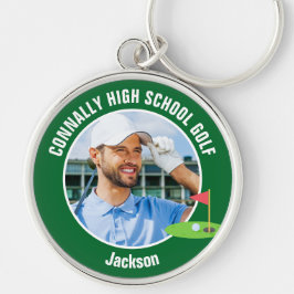 Green Golfer Photo High School Golf Team Schlüsselanhänger