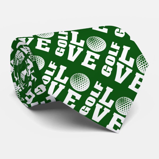 Green Golfers Liebe Krawatte (Gerollt)