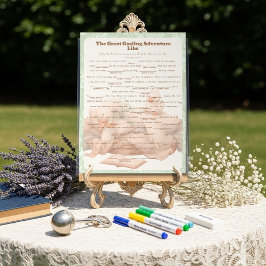 Green Goose Libs Baby Shower Group game Acrylschild