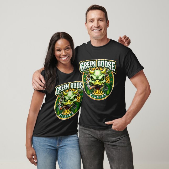 Green Goose Skull Vilseck T-Shirt (Unisex)