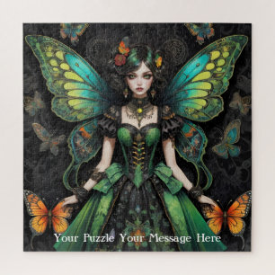 Green Gothic Butterfly Girl