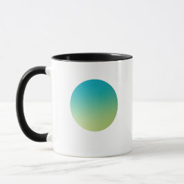 Green Gradient Circle Vignette Abstract Design Tasse