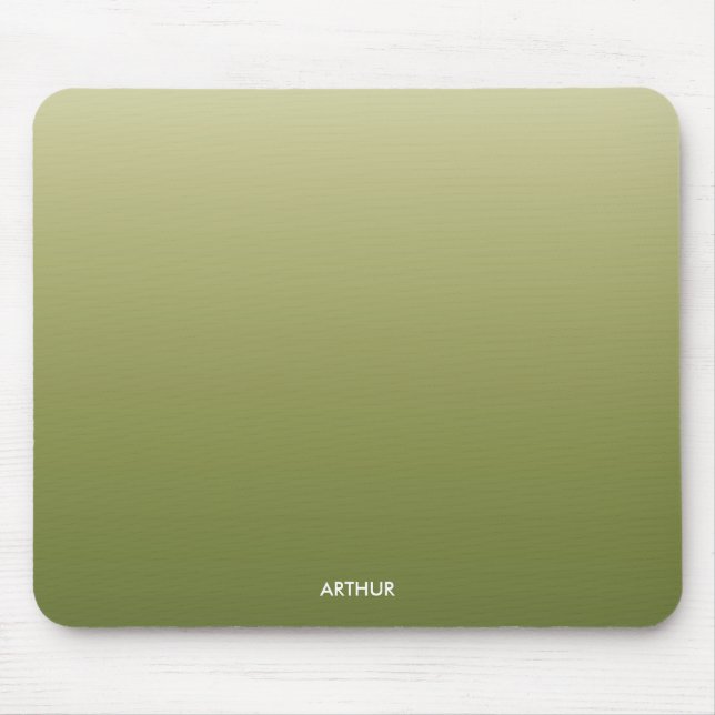 Green Gradient Ombre Personalisiert Mousepad (Vorne)