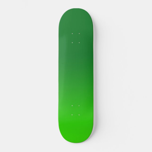 Green Gradient Ombre Vivid Modern Simple Skateboard (Vorderseite)