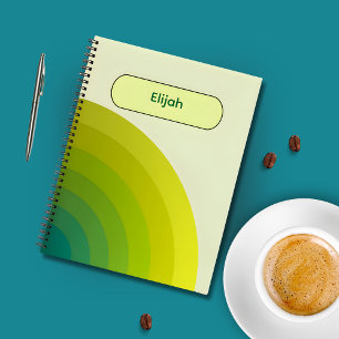 Green Gradient Spiral Notebook für Arbeit Notizbuch