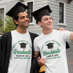 Green Graduate Custom School 2025 Abschluss Tri-Blend Shirt