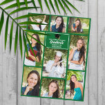 Green Graduate Foto Collage Moderner Abschluss Postkarte<br><div class="desc">Diese moderne grüne Senior Graduate Foto Collage Postcard zeigt Ihre Lieblings-9 Studentenfotos. Diese schöne Ankündigung von Abschlüssen Postkarte zeigt die klassische weiße Typografie Ihres High School- oder Uni-Namens für die Klasse von 2025. Passen Sie diese Postkarten mit Ihrem geschlossen Jahr unter dem schwarzen Gradmesser an. Es verfügt über 2 horizontale...</div>
