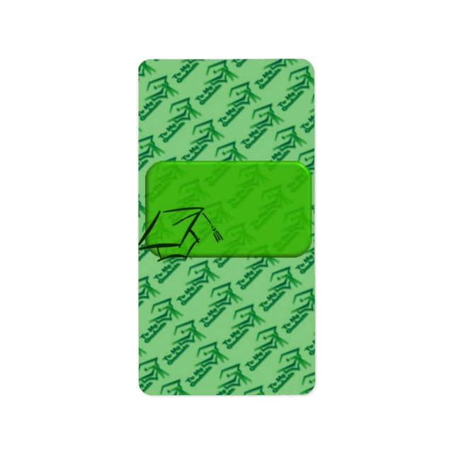 Green GRADUATION Hersheys Miniature Candy bar wrap Adressaufkleber (Vorne)