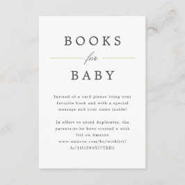 Green Grand Millennium Books for Baby Request Begleitkarte