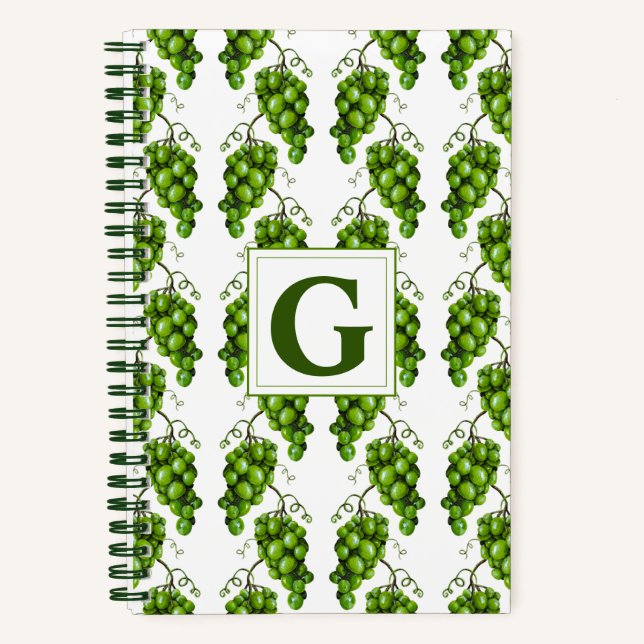 Green Grapes-Notebook Notizbuch (Vorderseite)