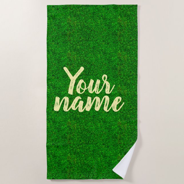 Green grass texture from a soccer field strandtuch (Vorderseite)