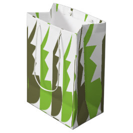 Green Gray Abstrakt Modern Mittlere Geschenktüte