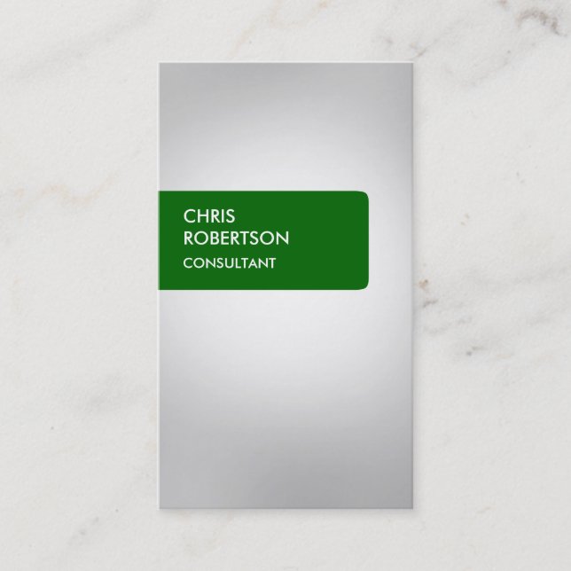 Green Gray Attractive Business Card Visitenkarte (Vorderseite)