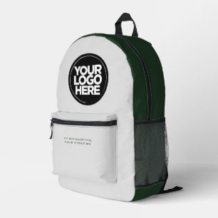 Green Gray Personalisiertes Firmenlogo und Text Bedruckter Rucksack